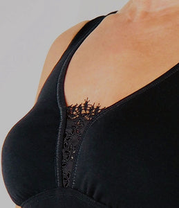 Basic cotton bustier with embroidery